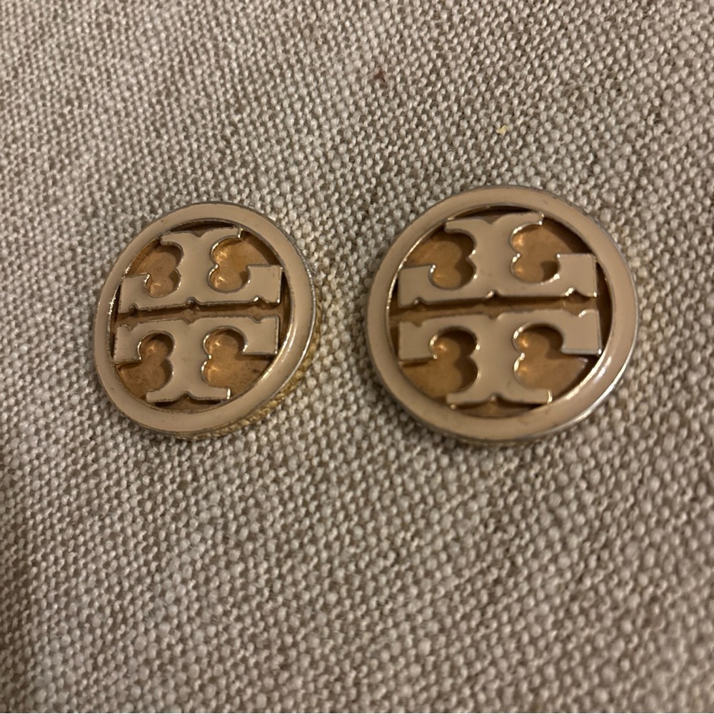 Tory Burch Tan Gold Medallions Replacement Part for Patent Leather Ballet Shoes